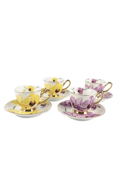 Mikasa Moor New Bloom 4-piece Porcelain Coffee Set - Cup Set