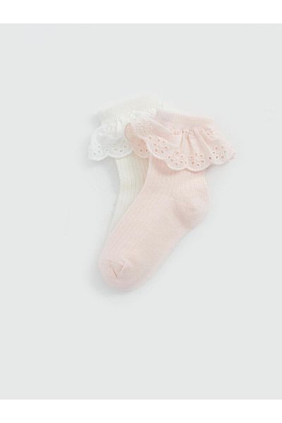 LC Waikiki LCW Baby - Комплект от 2 шарени чорапи за бебета момичета