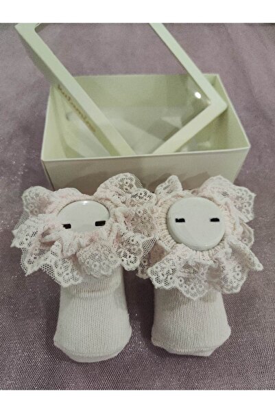 erceys Kız Çocuk Yenidoğan Fırfırlı Tütülü Bebe Çorabı