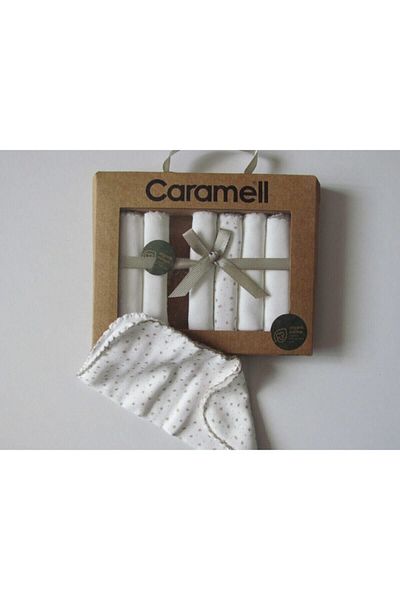 Caramell Pack of 7 Organic, Combed Cotton Baby Mouth Wipes (20x20 Cm)