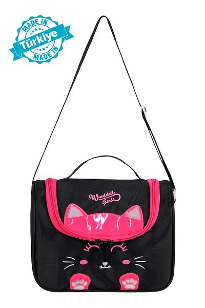 GENC DIJITAL BASKI WADDELL Quilted Cat Thermal Lunchbox