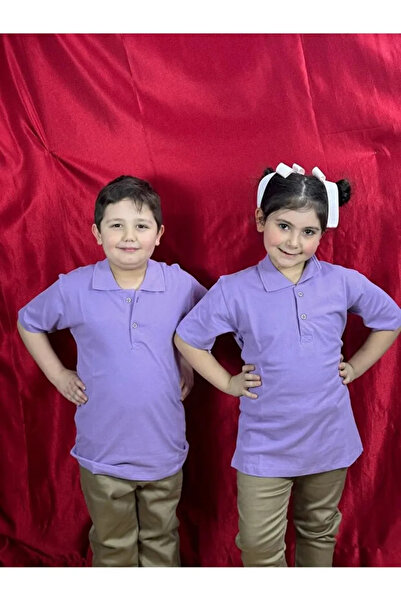 Nacar Kız Erkek Çocuk Polo Yaka Kısakollu Tshirt