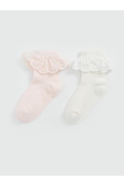 LC Waikiki LCW Baby - Комплект от 2 шарени чорапи за бебета момичета