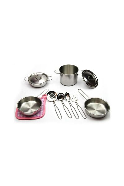 BYCEGU 29308 طقم لعب وعاء معدني - عمل مطبخ المنزل