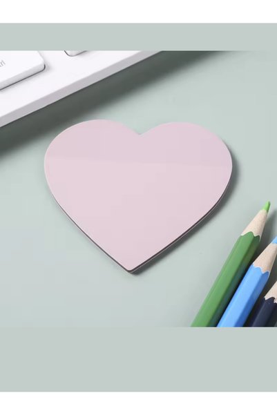 EZOSHOP Şeffaf Renkli Kalp not  Postit Sticky Notes  Yapışkanlı Not Kağıdı Kalpnot