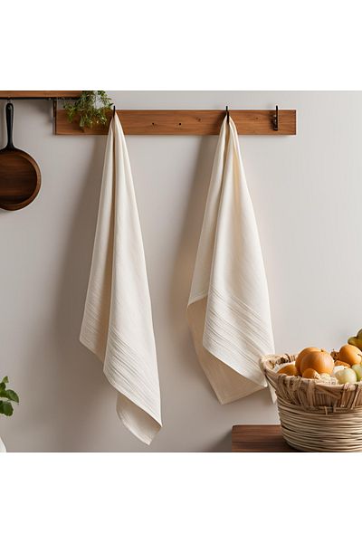 KAMİZ 100% Cotton Muslin Muftak Towel - Drying Cloth, 2 Pieces, 30x50