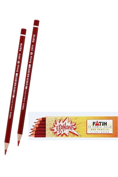sahanedunya Fatih 12 Pieces Hb Economic Red Pen