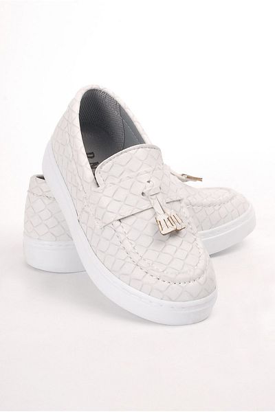 Rıdvan Çelik Boy's White Skin Daily Classic Shoes