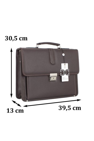 Case Club Briefcase with Lock Mechanism and A4 Paper and File Compatible Shoulder Strap