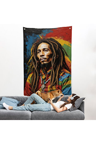Harita Sepeti Bob Marley Duvar Örtüsü-7892