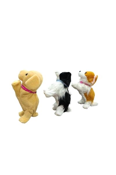 Happy Toys Dans eden taklacı yürüyen havlayan sevimli köpek oyuncak tasmalı, ...