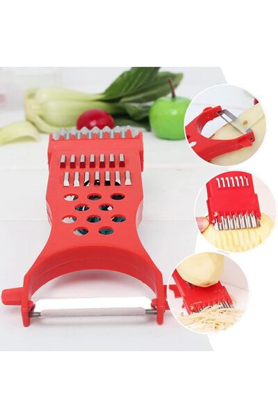 Righton Çok Fonksiyonlu Soyacak Jülyen Kesme, Dilimleme ve Soyacak Paslanmaz Çelik Çok İşlevli Aparat