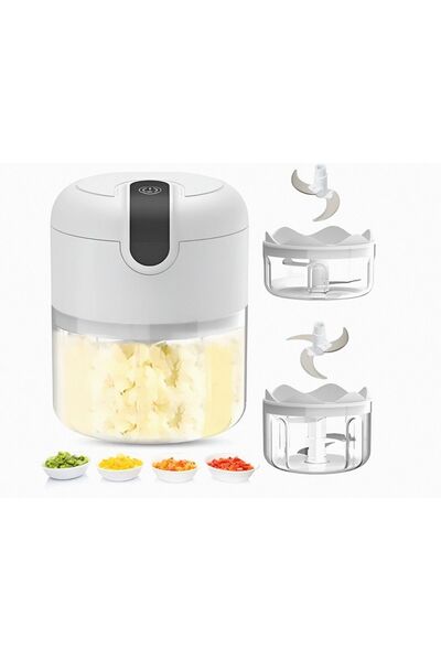 St Morritz HASUBA Usb Şarjlı Mini Taşınabilir Doğrayıcı 3 Bıçaklı Blender Rondo +1 Bıçak Hediye