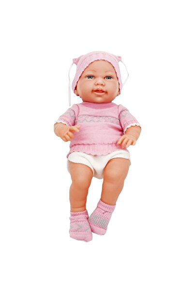 GALTOYS Şeyma Bebek Gülkurusu renk Triko Kıyafetli 40 cm Et Bebek GLT1102
