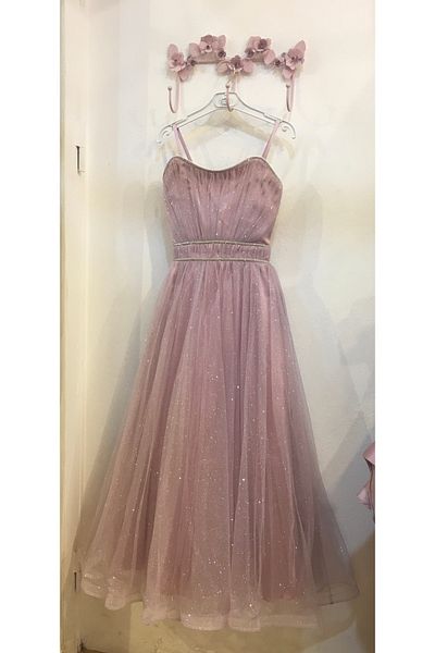 Erkut Lilac Color Glittery Long Girl's Evening Dress