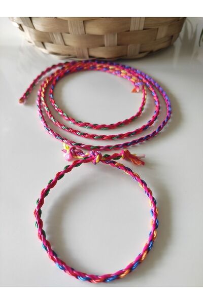 Esey Dizayn 2 Metre Renkli İp Bileklik Yapmak İçin
