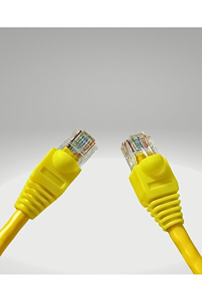 Zerlina 10 Metre Cat6 Sarı Renk Internet Bilgisayar, Modem ,ıp Kamera Rj45 Ethernet Patch Kablo