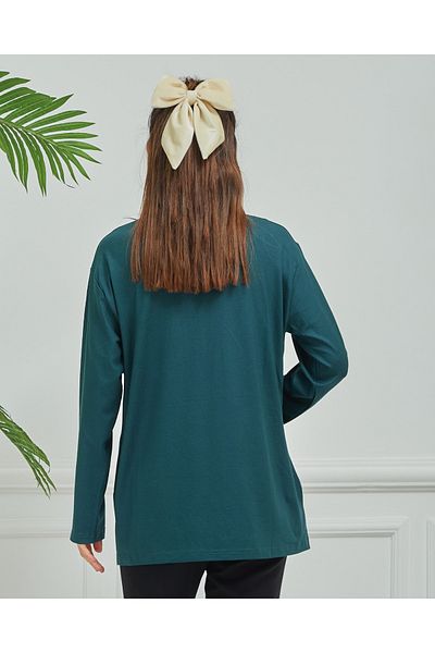 Stilmony Women's Mother Oil Embroidered Casual Middle Age Combed Cotton Blouse