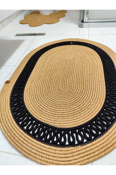 ModaCardin Jute Patterned Gift Hooded Bath and Balcony Mat