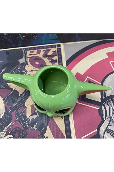 Canderel 3D Baby Yoda Patterned 300ml Cute Ceramic Cup