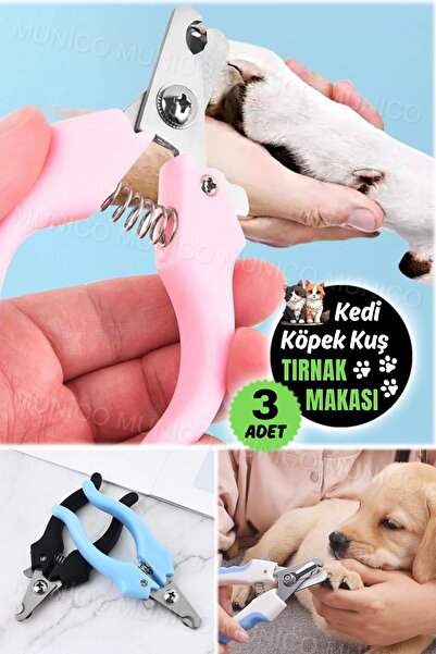 Munico 3 Adet Kediler İçin Hafif ve Etkili Tırnak Makası Evcil Hayvanlar Köpe...