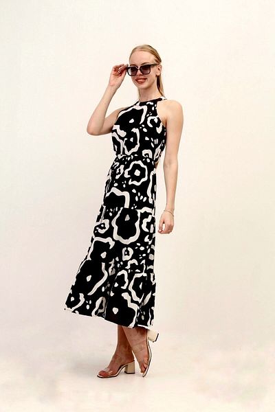 SD LUXURY HALTER COLLAR DRESS