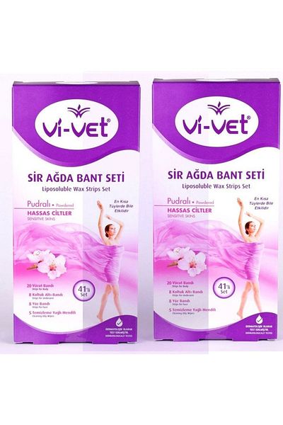Vi-vet Wax Banti for Sensitive Skin 41 Pieces Set x 2 Boxes