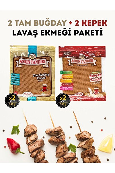 Evinize gelen 4’Lü Paket (2Adet Ekşi Mayalı Tam Buğday+ 2 Adet Ekşi Mayalı Kepekli Lavaş Ekmeği Paketi)