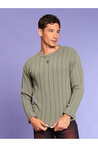 ATEMODAA Чоловіча кофта Haki Sosis Yaka