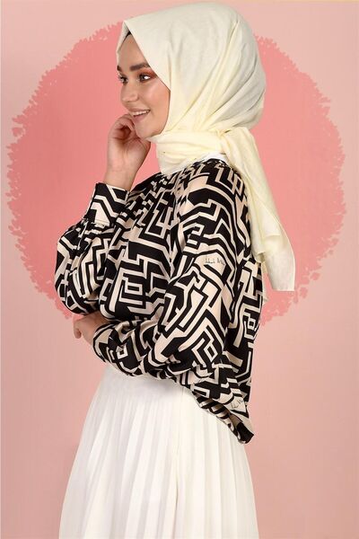 Şalland Шовковий кремовий шаль