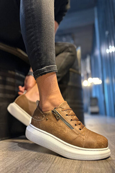 Rainon Store Men's Sneakers - Stylish and comfortable Matte Tan LeatHer, complementary of Every combination