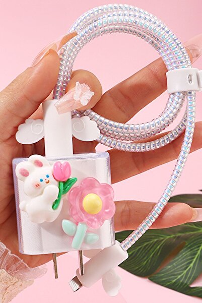 WANNACASE Iphone 18-20w Uyumlu Şarj Kablosu Başlığı Adaptörü Koruma Kablo Kor...