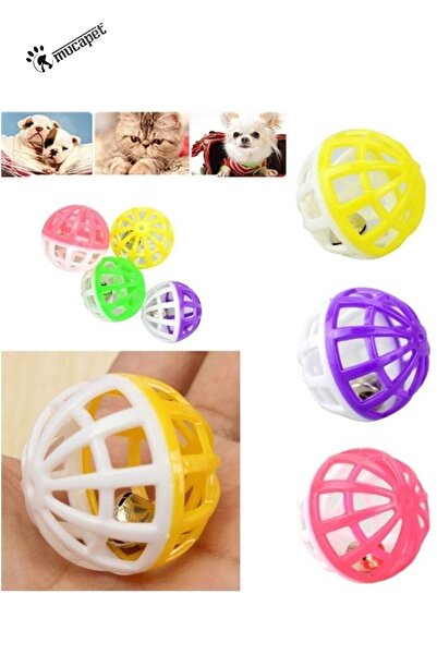 MUCAPET Pet Play Ball with Rattle 3.5 Cm (2 PCS)
