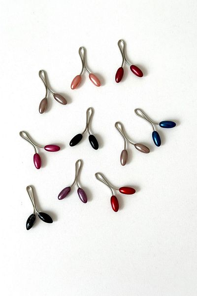 BECCASTYLE 6x12mm 10 Pieces Pearl Scarf and Shawl Pin Clips - Pin and Pearl Detailed Head Scarf