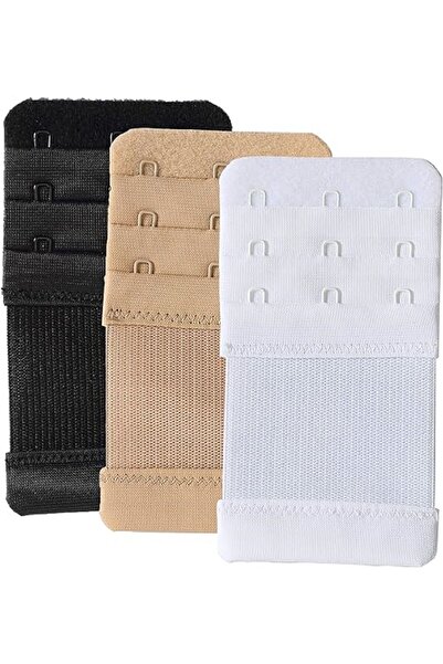ODISE 3 Pieces of Elastic 3X3 Hook Bra Extension Attachments (Agraf)