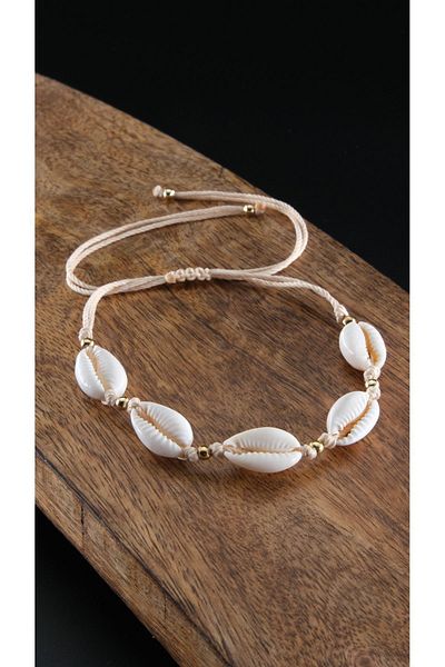 Chillin' Gold Colored - Adjustable Elevator Seashell Anklet Bracelet