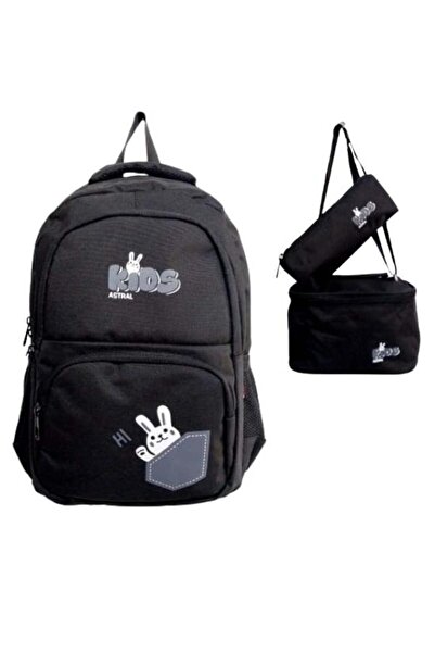 Yıldız Çanta Astral Rabbit 3 Piece Set Backpack Black