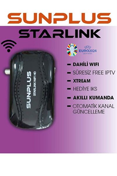 sunplus Starlink Çanaklı-çanaksız Dahili Wi-fi Full Hd Sinema Paketili Uydu Alıcısı