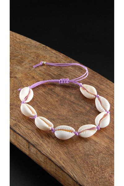 Chillin' Seashell - Colorful String Adjustable Bracelet