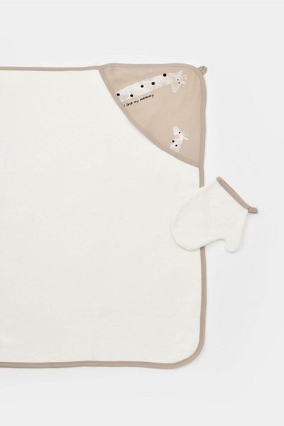 BabyCosy Prosop de baie organic cu model girafe
