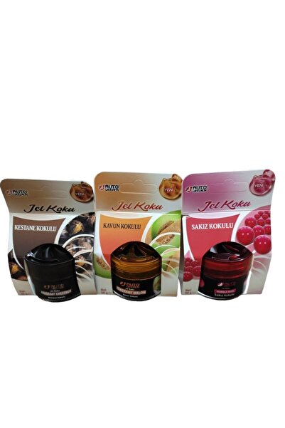 Deepen Oto ve oda Kokusu JEL koku Karışık (KESTANE,KAVUN,SAKIZ) (3 ADET) Kalıcı etki Ayarlanabilir Kapak