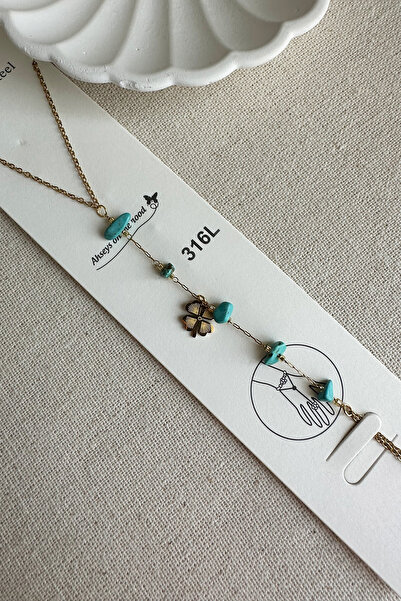 MODA Caprea الصلب البرسيم الحجر الأزرق المرأة Şahmeran سوار لا تشويه المرأة سوار