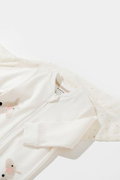 BabyCosy بذلة بسحاب من القطن العضوي 100% للأطفال وحديثي الولادة - Csy3043