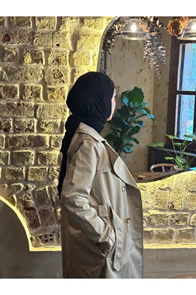 imoop design Kadın Kruvaze Yaka Astarlı Trençkot