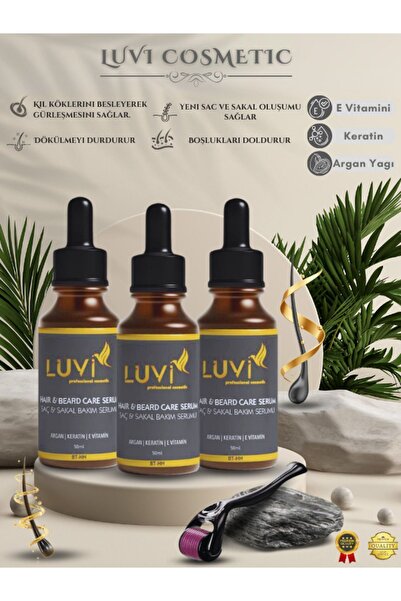 Luvi LUVİ Besleyici, Onarıcı Saç ve Sakal Çıkartıcı 4 Lü Set (3 Adet 50 Ml Se...