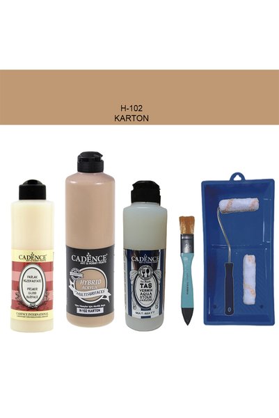 Cadence Banyo Mutfak Boyası-Cadence Multi H-102 Karton 500Ml Pya250Ml Taş Vernik Mat 250Ml Saten Rulo
