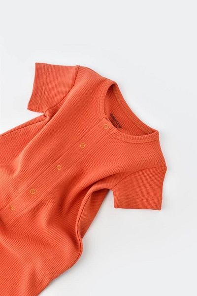 BabyCosy Cinnamon Organic Short Sleeve Jumpsuit - Csyw1015 - Rebebe