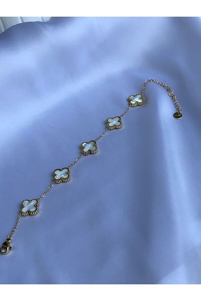yadeco jewellery Steel Clover Luv Bracelet