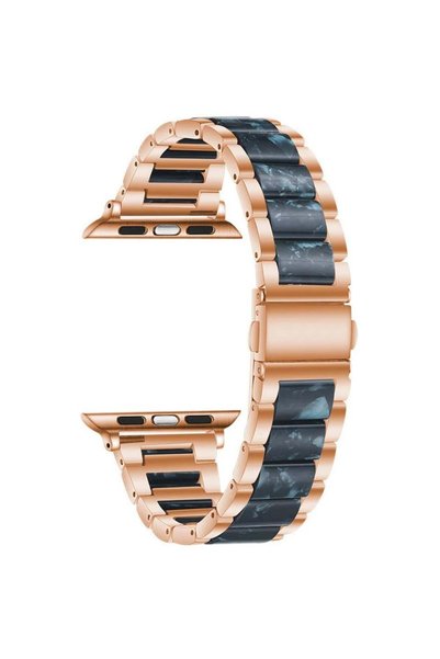 Quse Apple Watch 46mm/45mm/44mm & Series 1-3 42mm Uyumlu Seramik Metal Kordon...