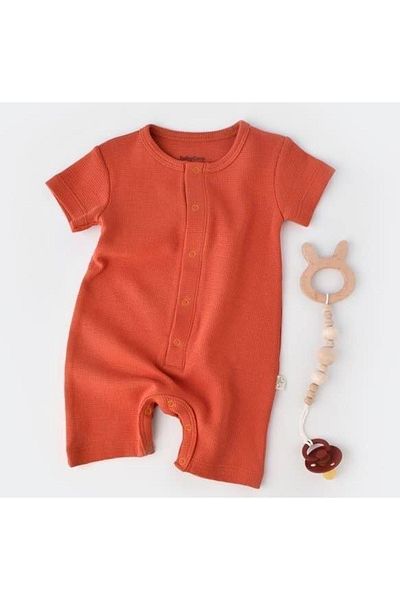 BabyCosy Cinnamon Organic Short Sleeve Jumpsuit - Csyw1015 - Rebebe